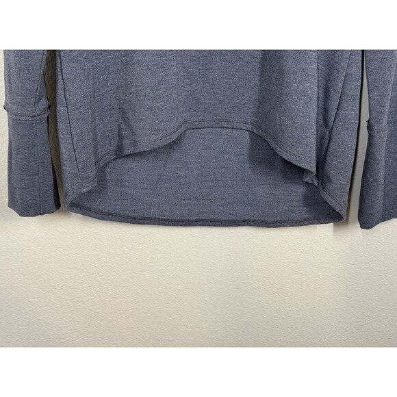 Athleta Women's Size S French Terry Long Sleeve Pullover Sweatshirt High Low Top - Picture 3 of 9
